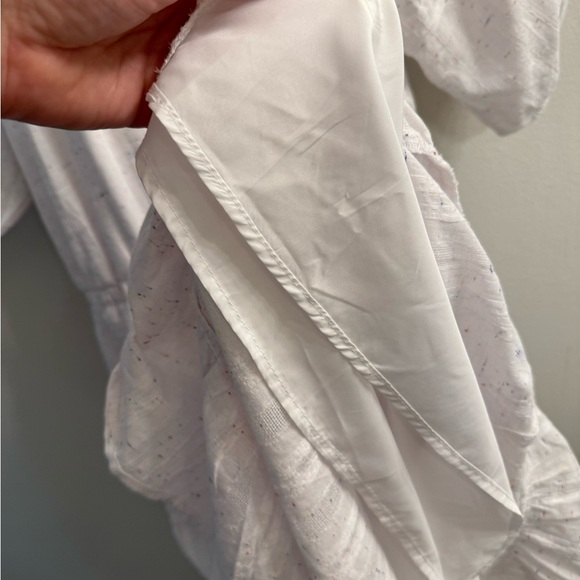 NWT BETSEY JOHNSON Midi Dress Tiered Ruffle Puffed Short Sleeve Cottagecore XL - Picture 4 of 6